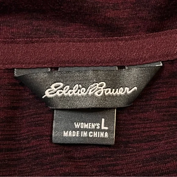 Eddie Bauer‎ Full-Zip Active Hooded Jacket, Women's, Dark Burgandy, Size Large - Picture 6 of 12